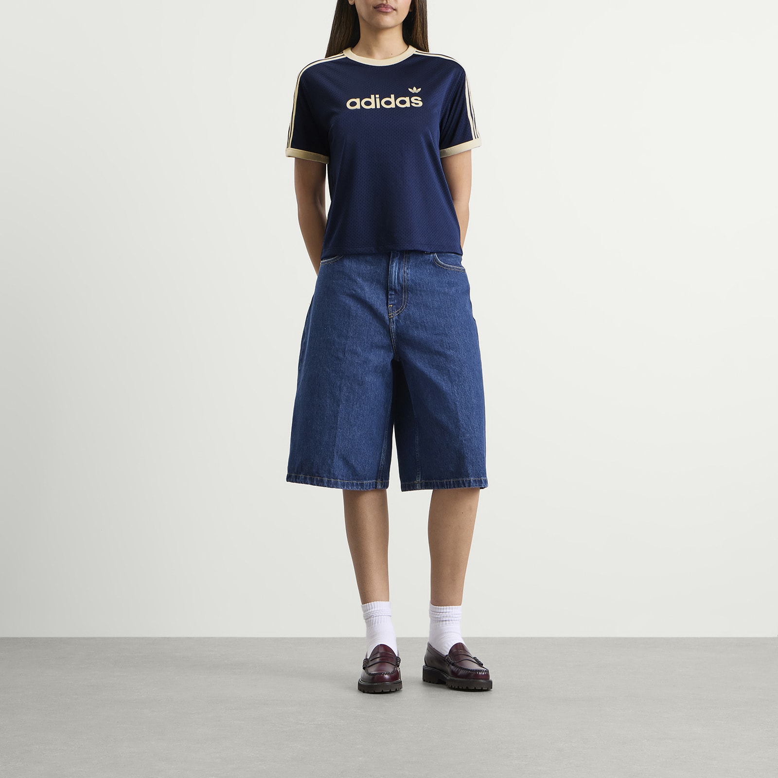 Women's Mesh T-Shirt Night Indigo/Warm Vanilla