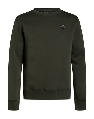 Man Sweatshirt Military green Size M Cotton, Polyester