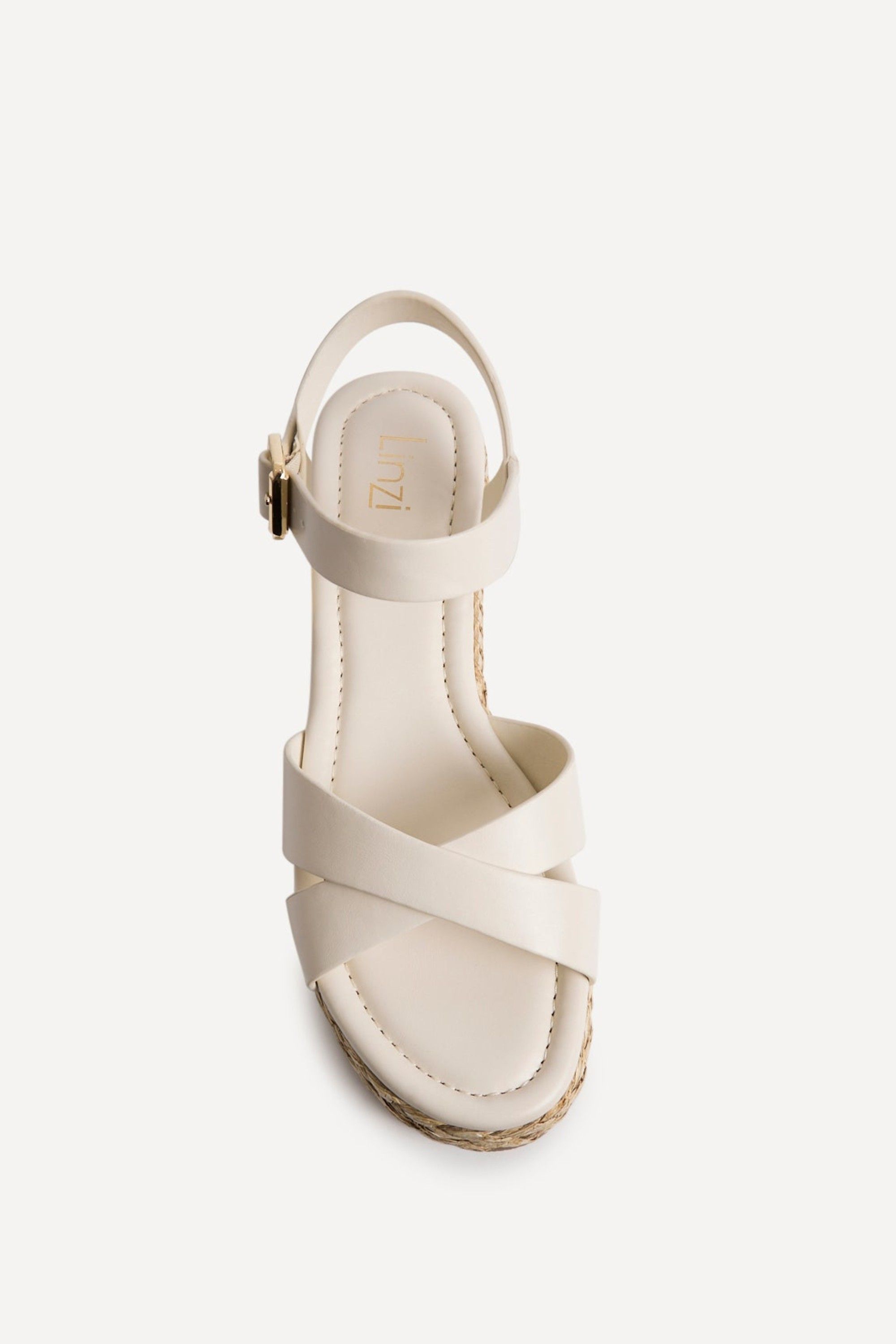 Linzi Magnolia Ivory Flatform Sanda