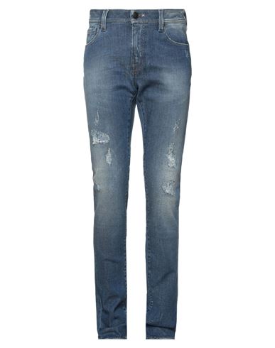 Man Jeans Blue Size 32 Cotton, Polyester, Elastane