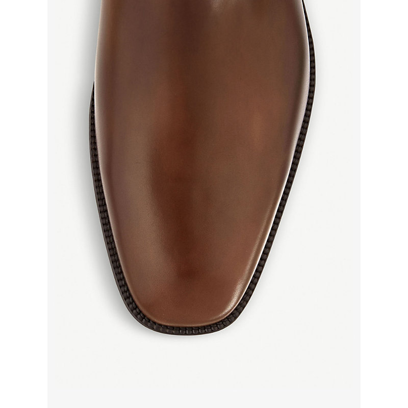 Mens Havane Samson Flat Calf Patine/g