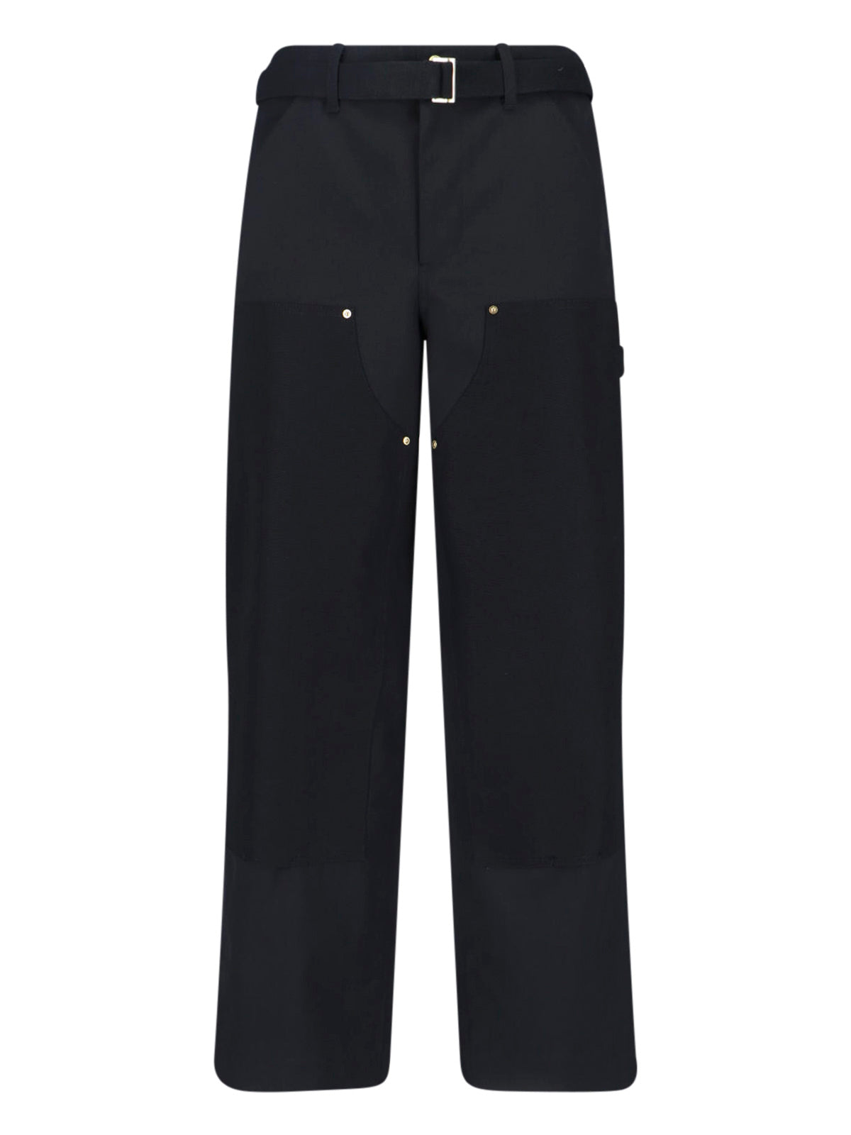 Men's Wool-Blend Trousers with Cotton Details and Cupro Lining