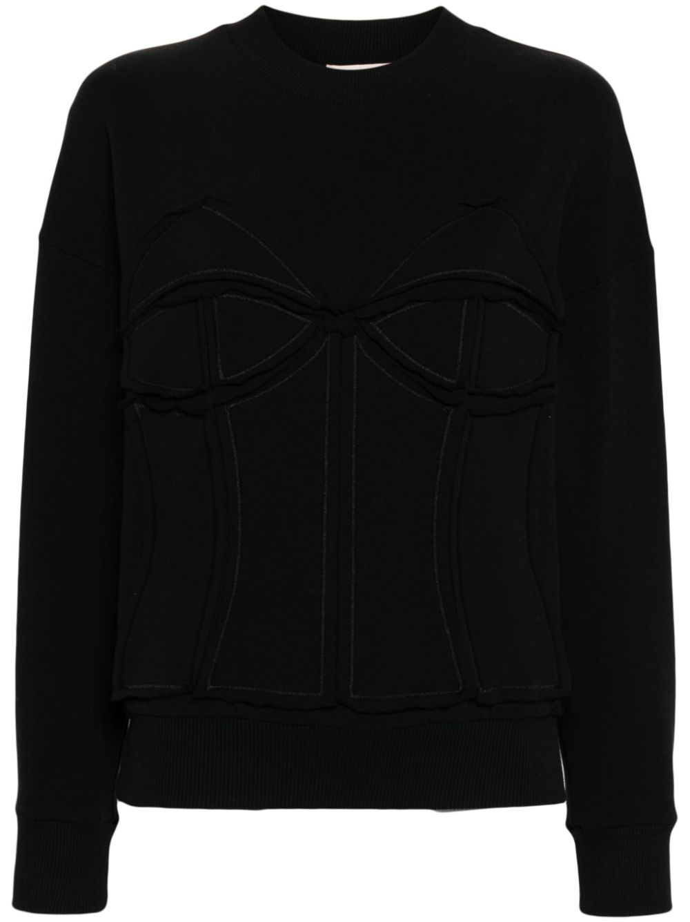 Deconstructed longsleeved sweatshirt - Black