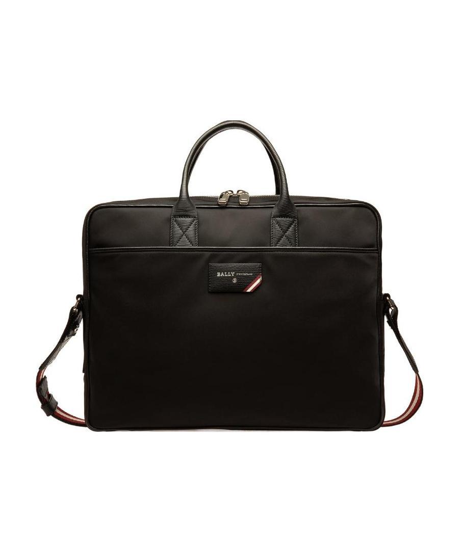 Faldy Logo Patch Briefcase Bag