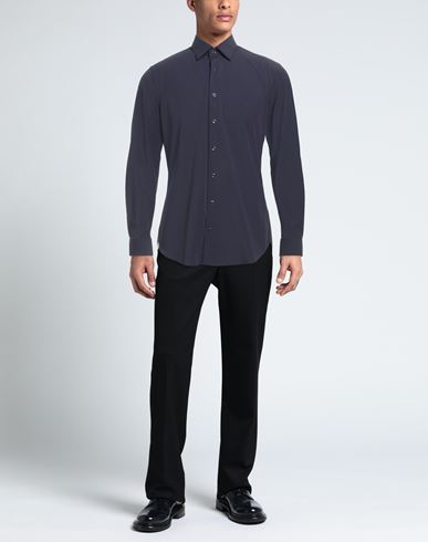 Man Shirt Midnight blue Size 16 Nylon, Elastane