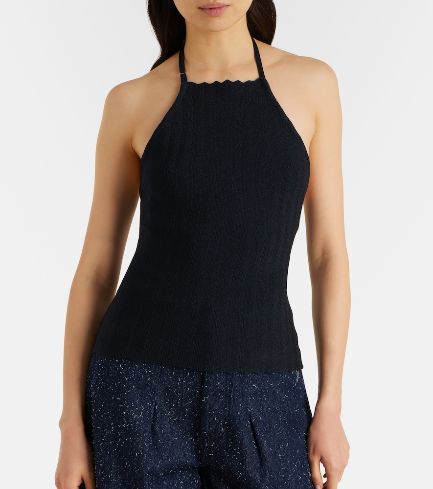 Tablier knitted halterneck top