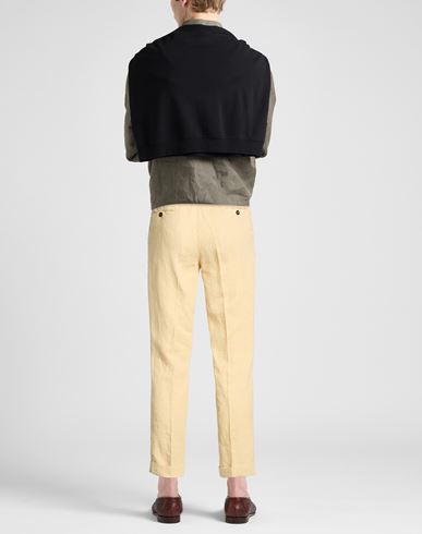 Man Pants Pastel yellow Size 30 Linen