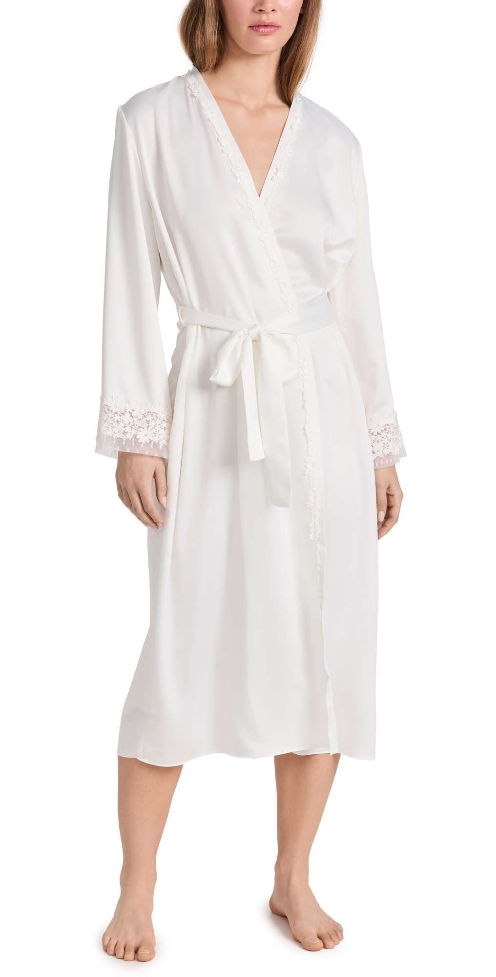 Showstopper Charmeuse Robe Ivory