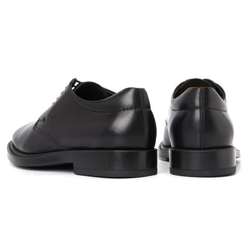 Debossed logo Derby shoes - Black