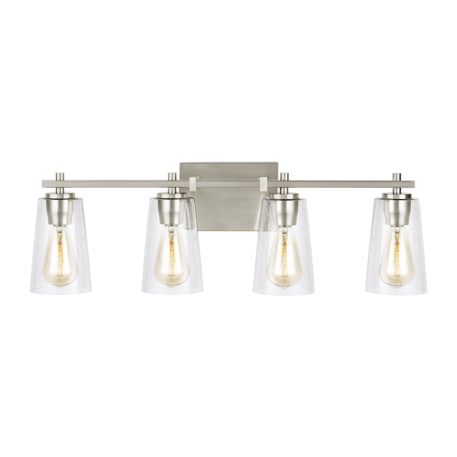 Visual Comfort Studio Mercer 4-Light Bathroom Vanity Light in Satin Nickel by Sean Lavin