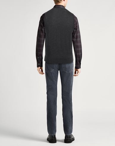Canali Exclusive Man Sweater Charcoal Size 42 Wool