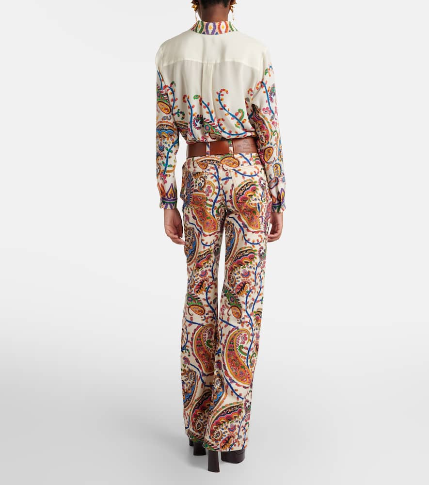 High-rise bootcut jeans