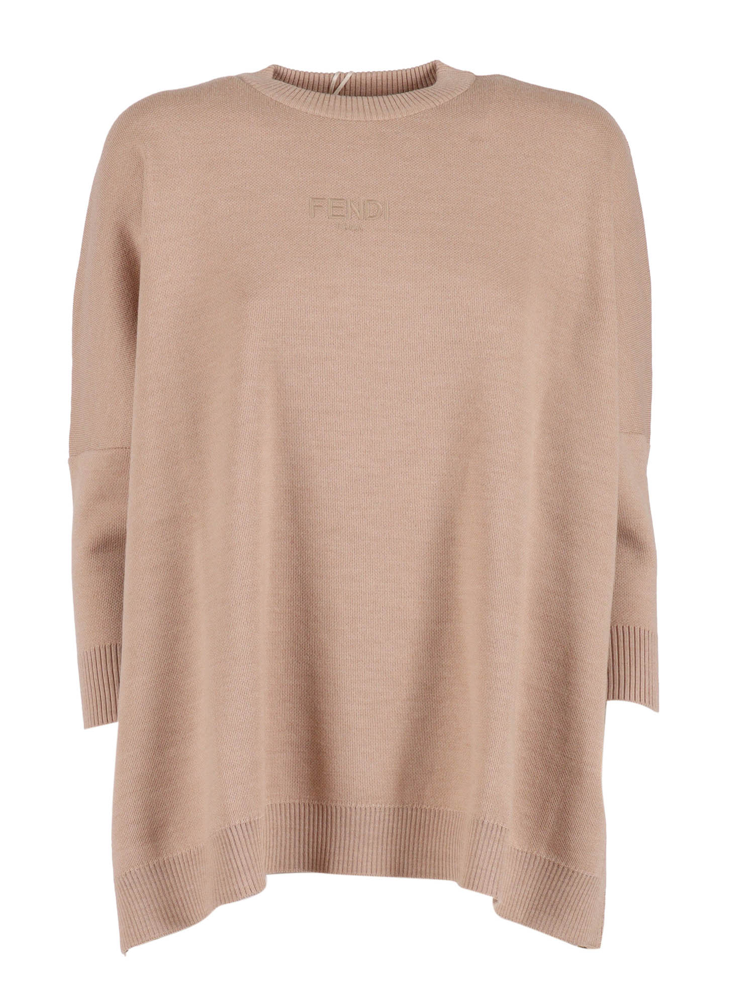 Fendi Jr Abito Wool Knit Logo