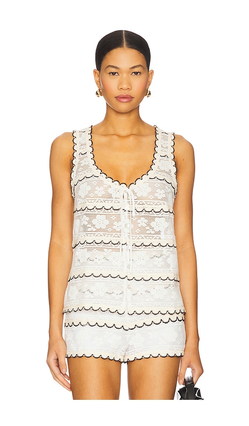 Show Me Your Mumu Take It Easy Tank in Cream.  XL. Also in L, M