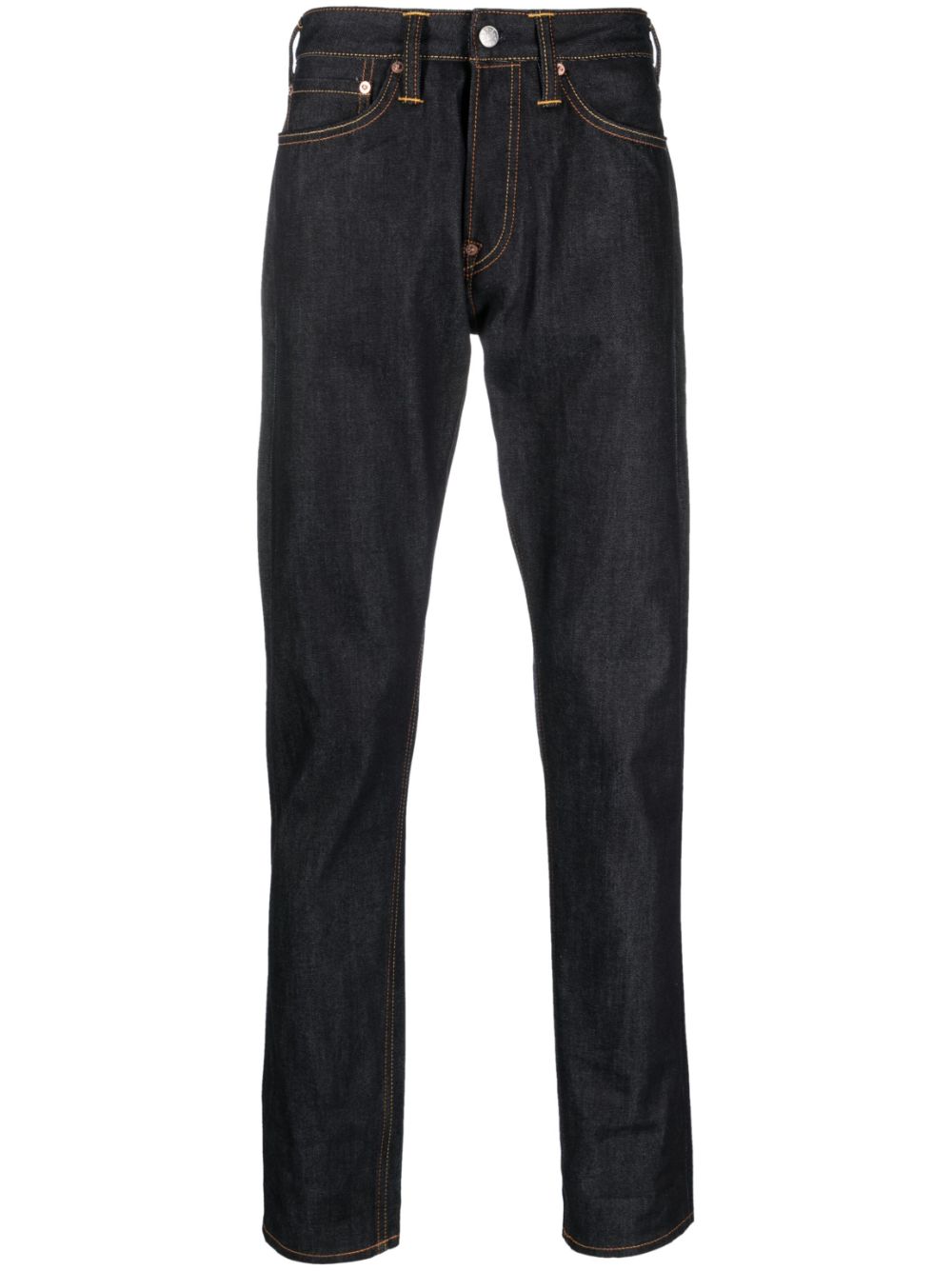 Logo-print tapered jeans - Black