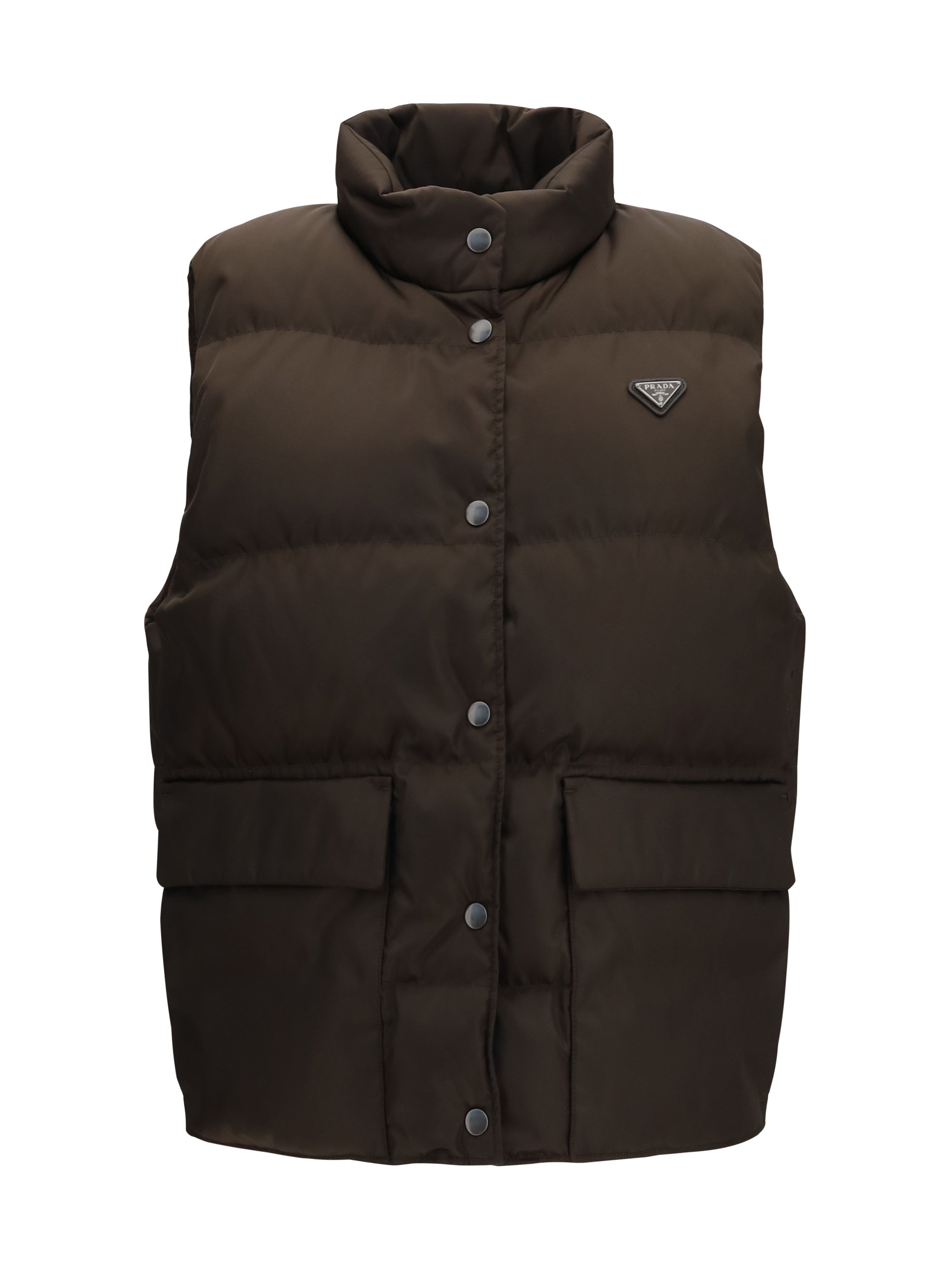 Re-Nylon Down Gilet — Brown