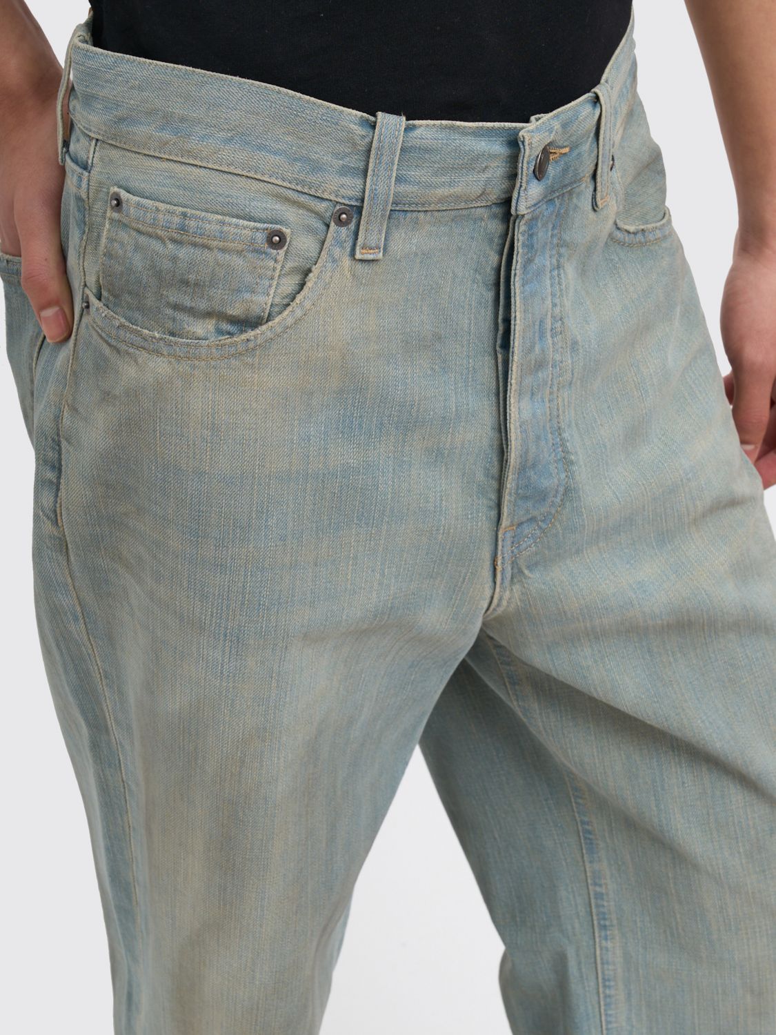 Jeans Men color Gnawed Blue