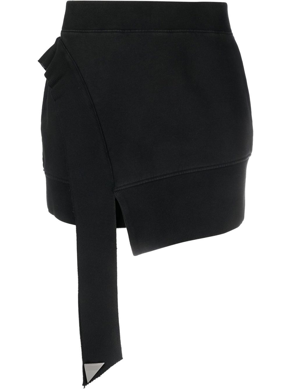 Asymmetric hem pencil skirt - Black