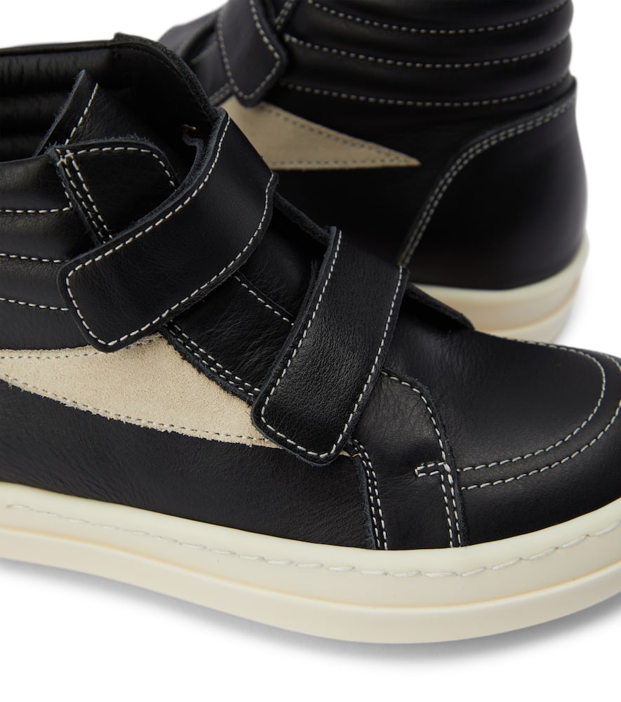 Rick Owens Kids Straps Vintage leather high-top sneakers