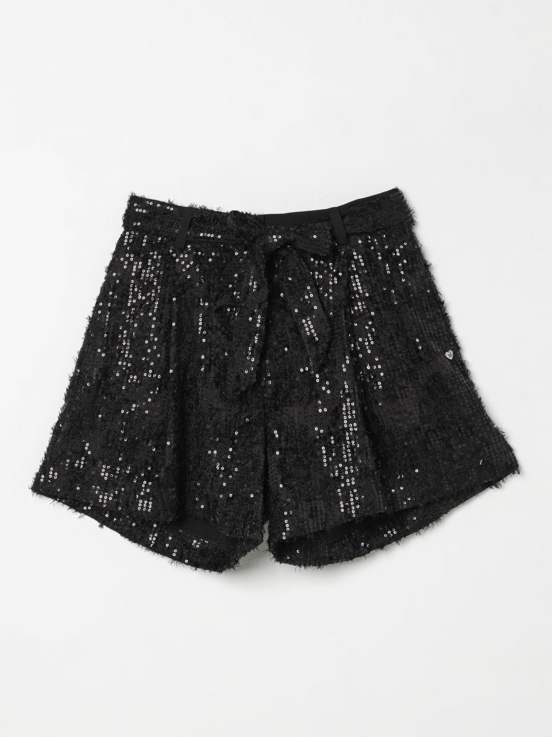 Sequinned shorts - Black