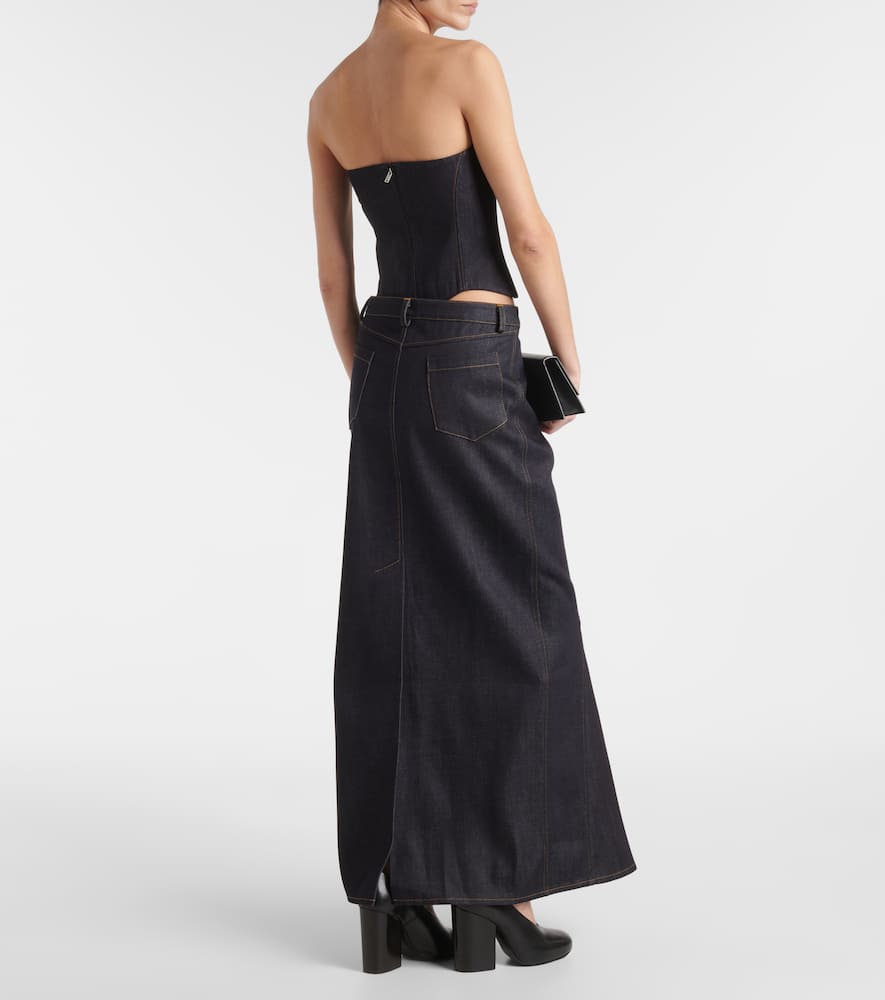 Alis denim maxi skirt