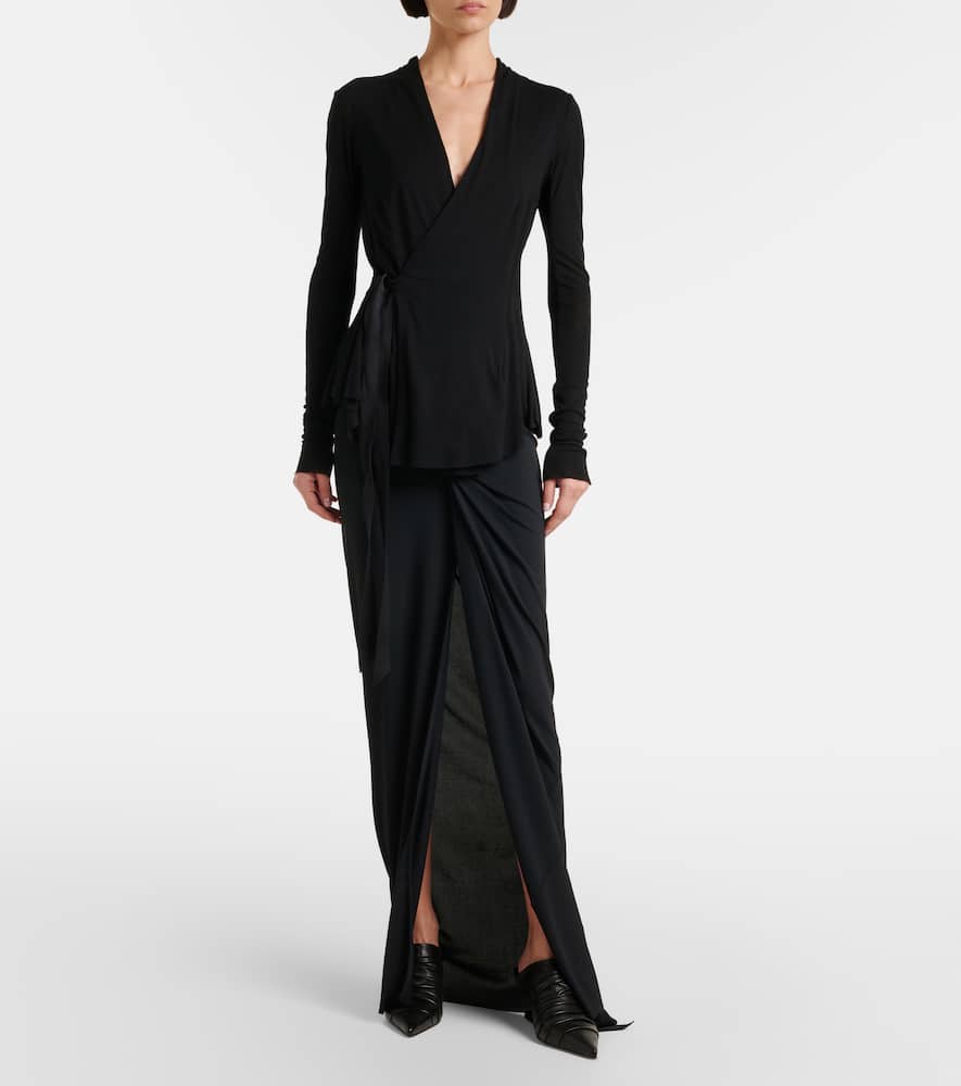Lilies jersey maxi skirt