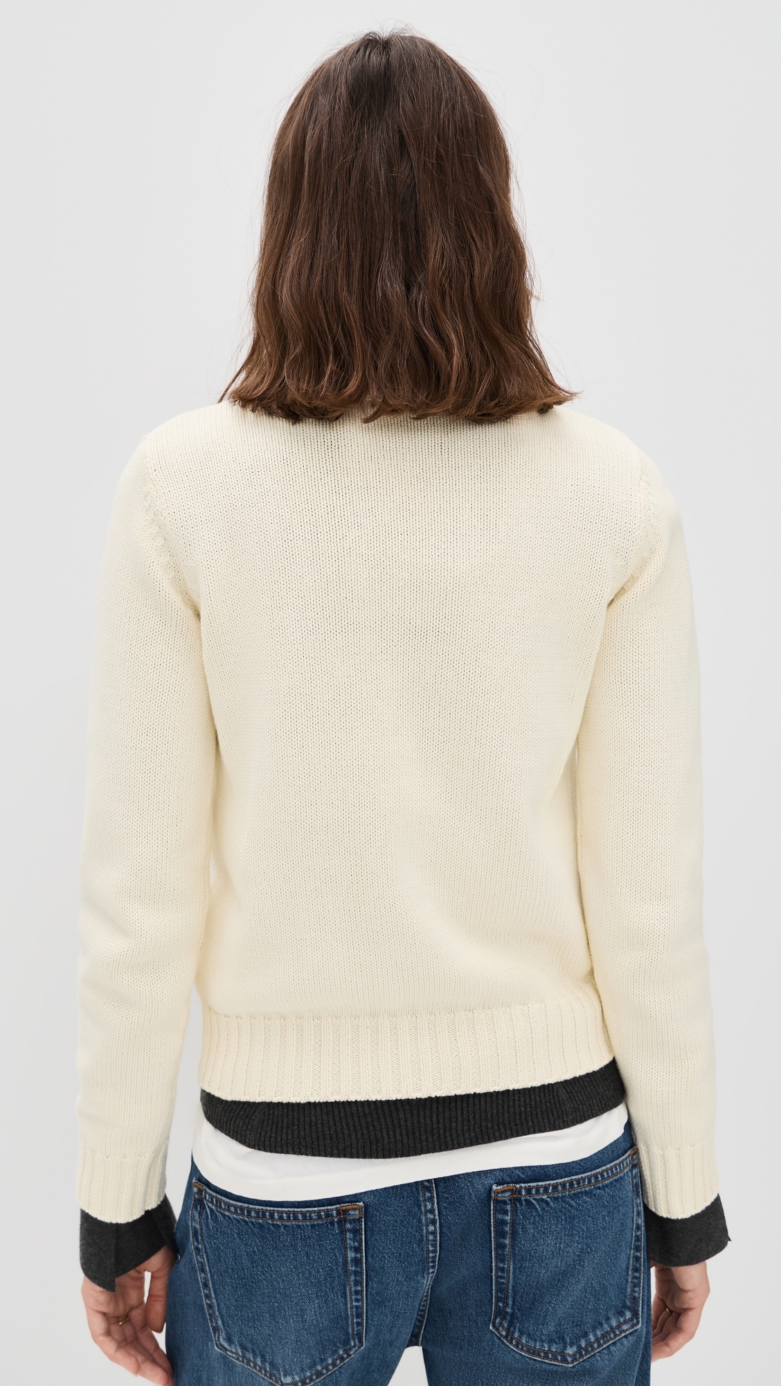USA Knitted Sweater Ecru