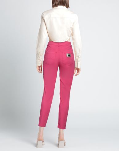 Woman Pants Fuchsia Size 6 Cotton, Elastane