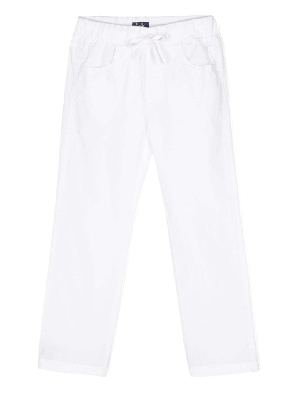 Poplin straight-leg trousers - White