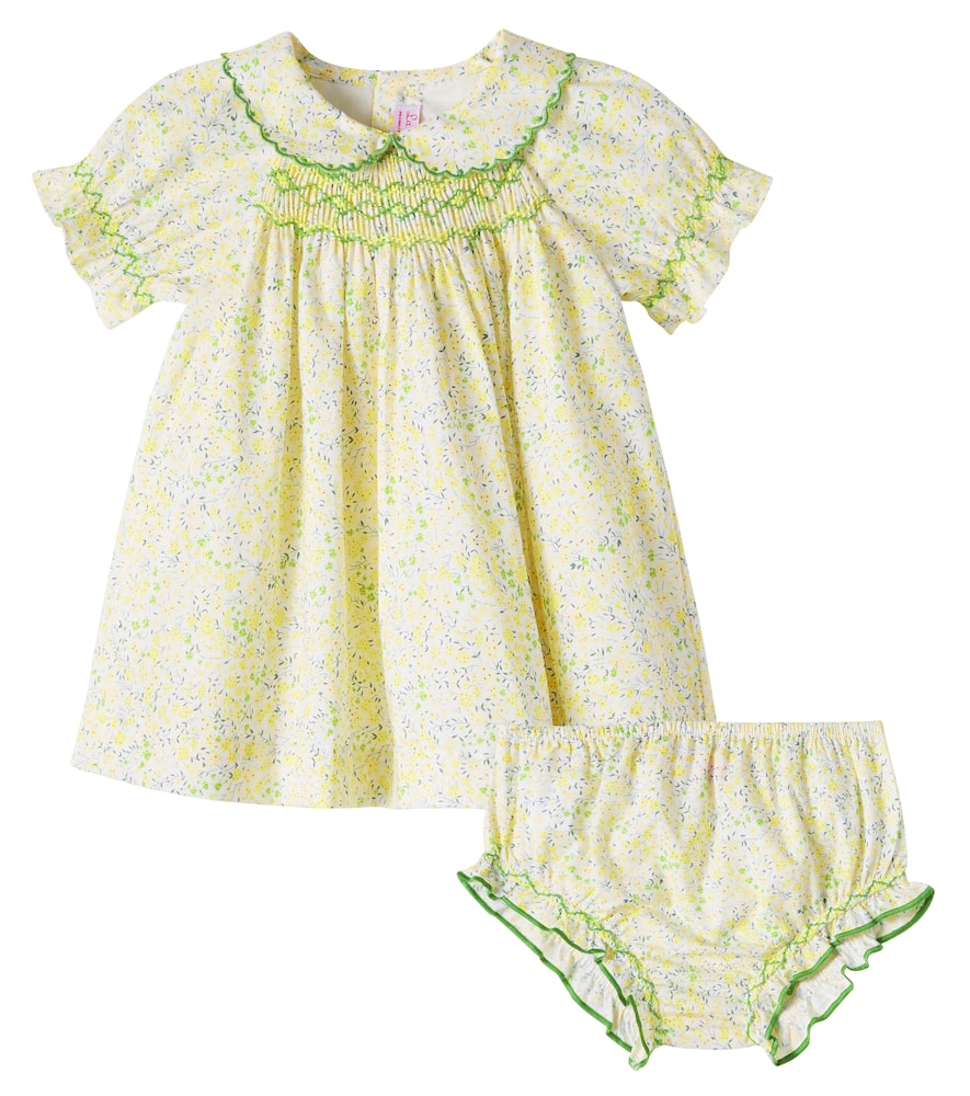 Baby Palma cotton dress and bloomers set