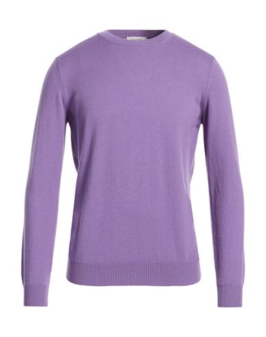 Man Sweater Purple Size 36 Wool, Cashmere