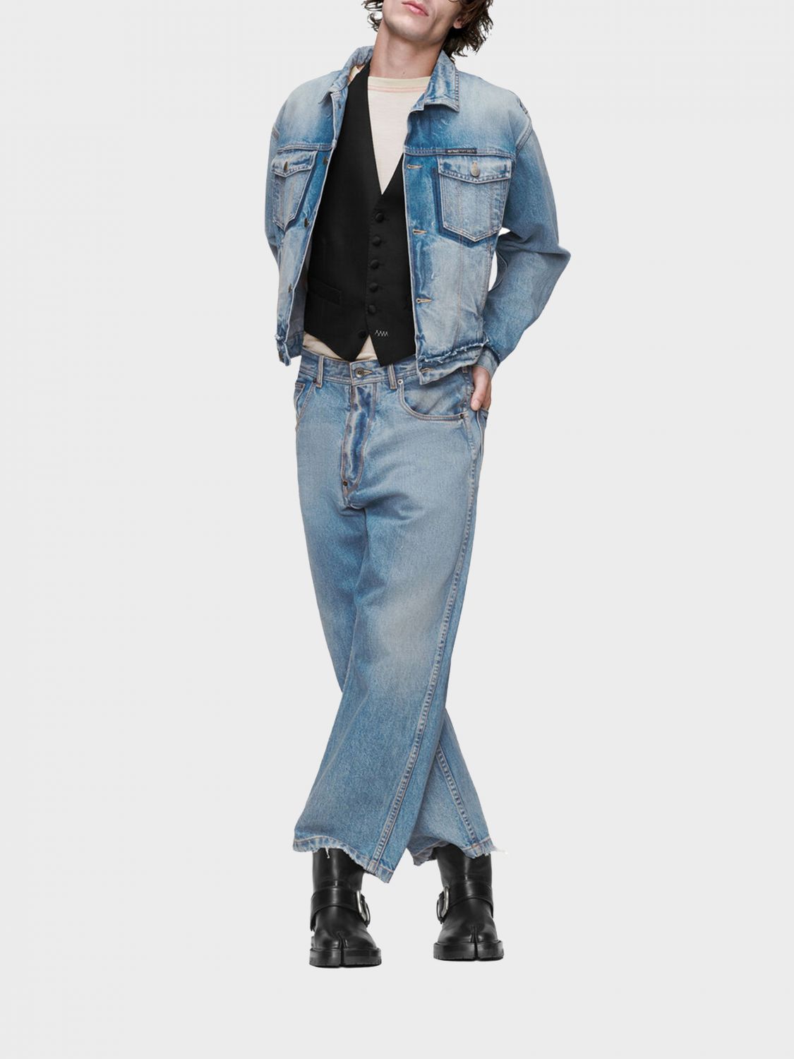 Jacket Men color Denim