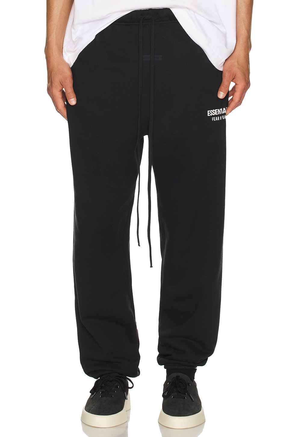 Fear of God ESSENTIALS Classic Fit Fleece Sweatpant in Black