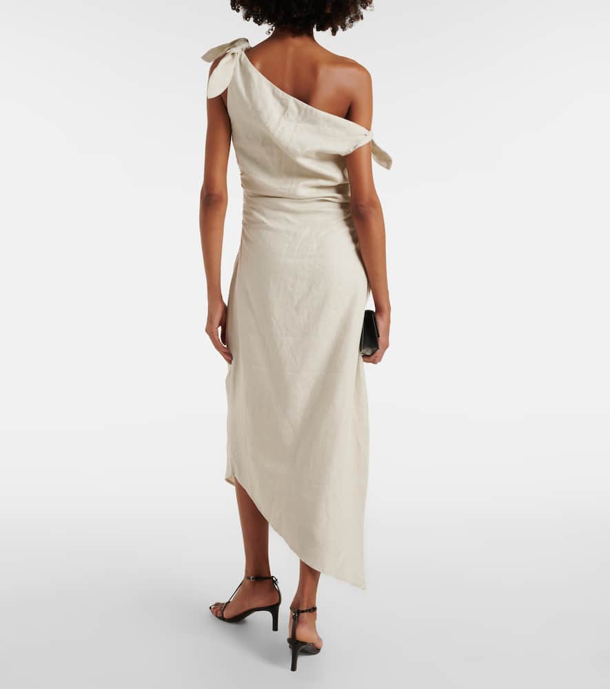 Affogato linen midi dress