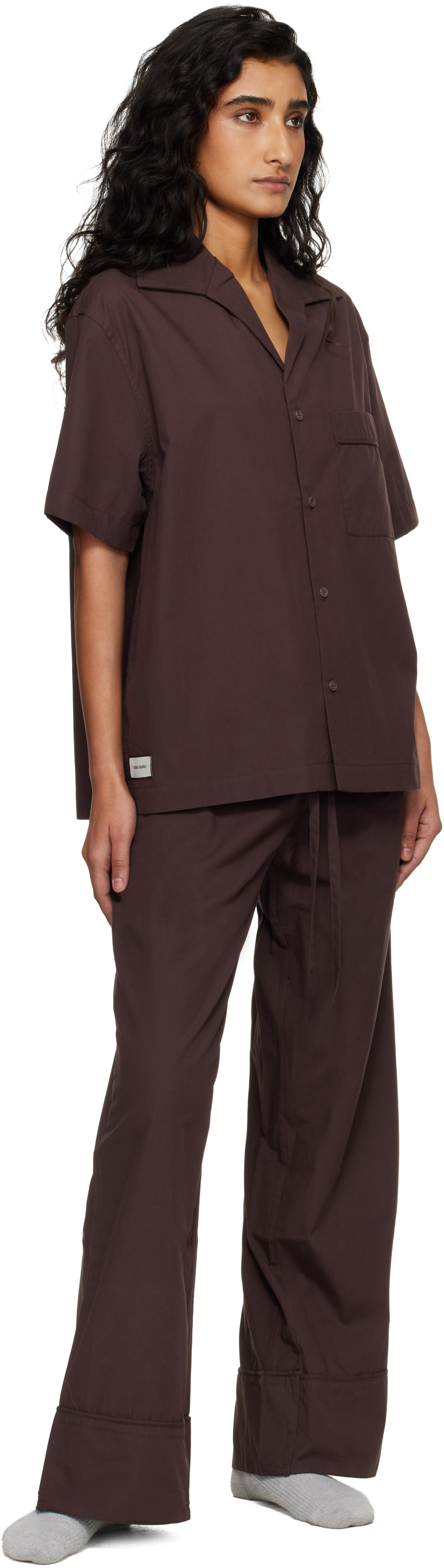 Brown SS Pyjama shirt