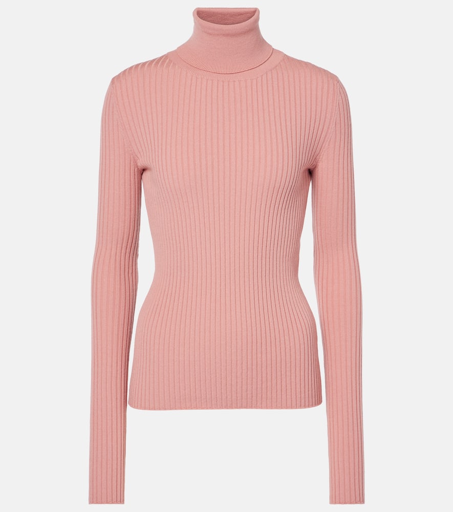 Ribbed-knit wool-blend sweater