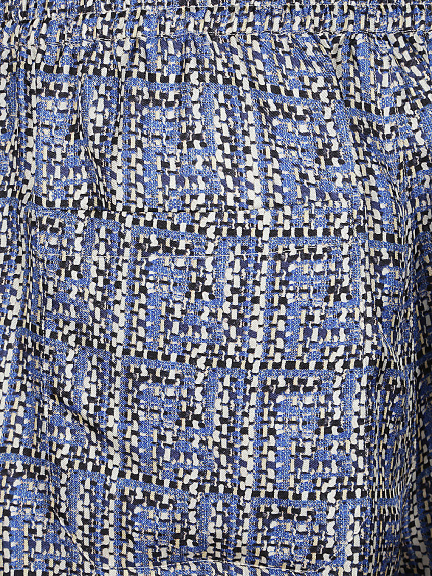 Printed Silk Bermuda Shorts