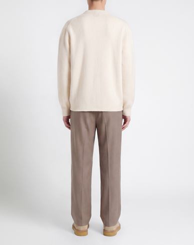 Man Cardigan Cream Size 48 Virgin Wool, Polyamide