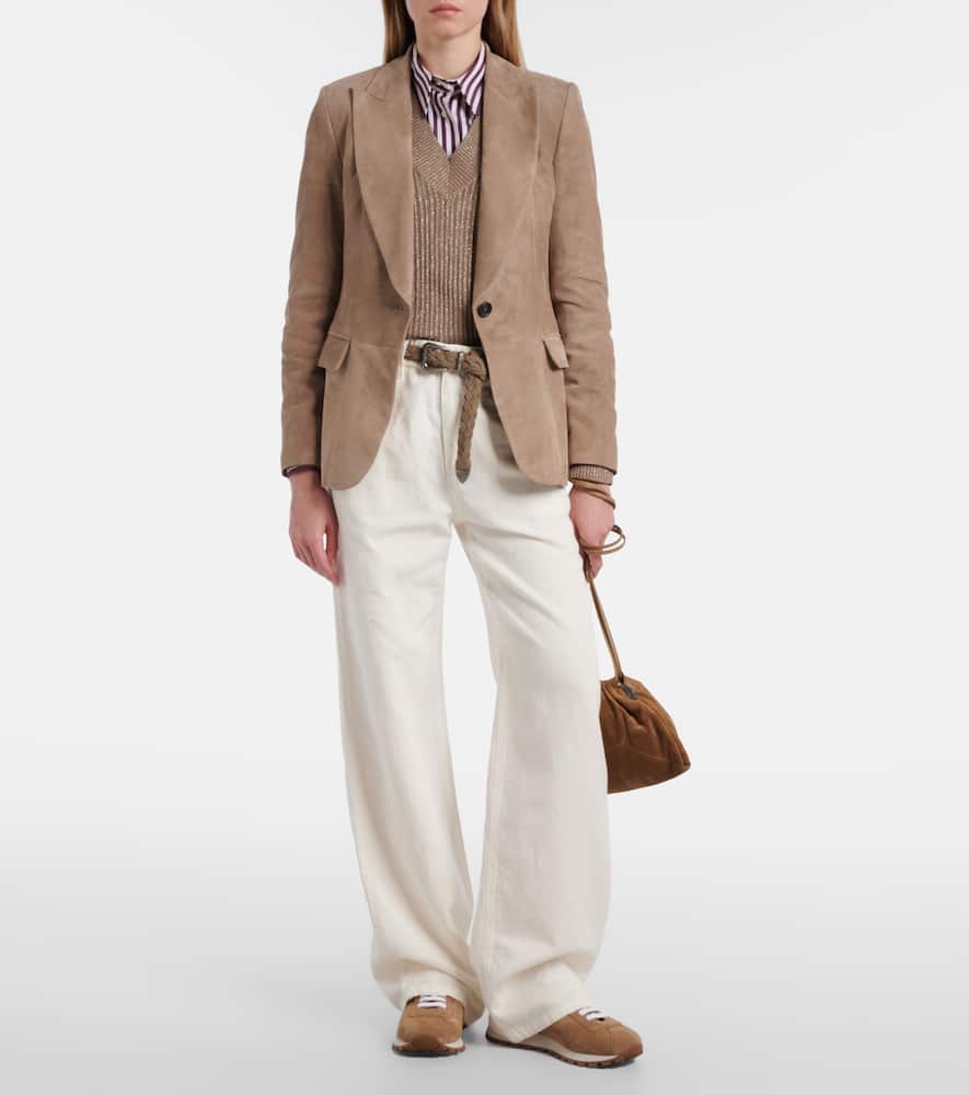 Suede blazer
