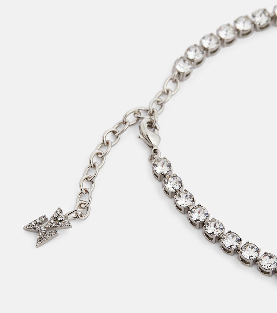 Amina Muaddi Tennis crystal-embellished anklet