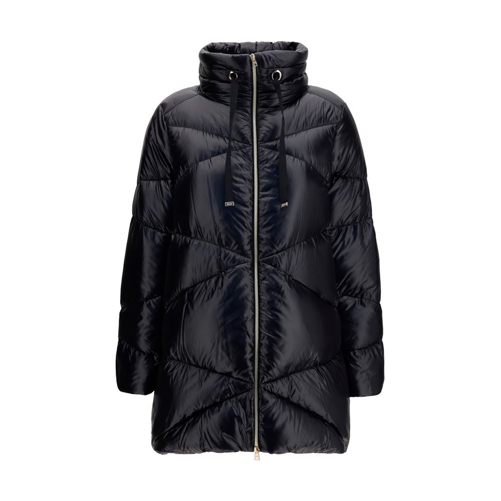 Quilted Goose Down Down Jacket — Black