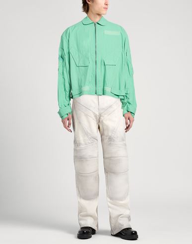 Man Jacket Light green Size 4 Cotton, Hemp