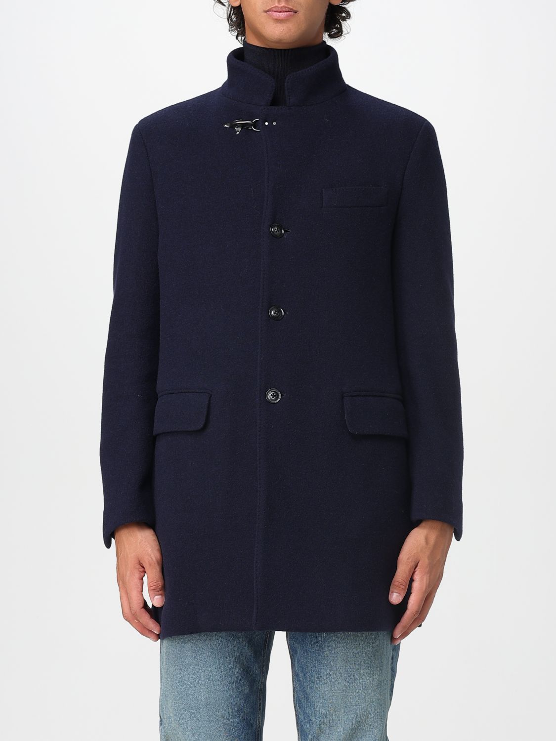 Coat Men color Blue
