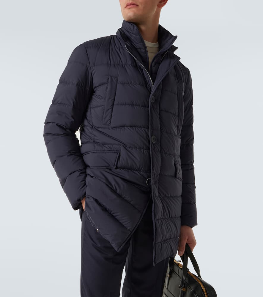 Down-paneled coat