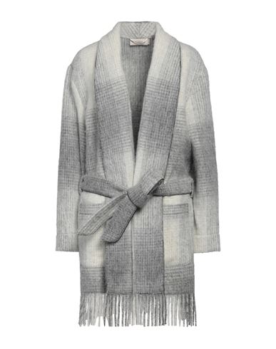 Woman Overcoat & Trench Coat Light grey Size L Alpaca wool, Wool, Viscose
