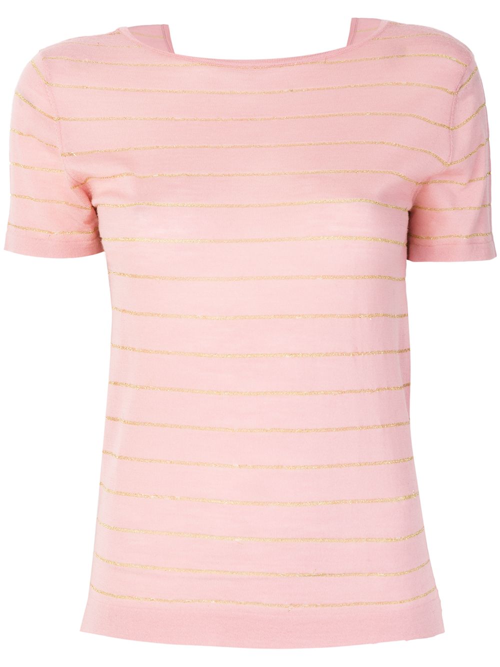 Cashmere Carly lurex knitted top - Pink