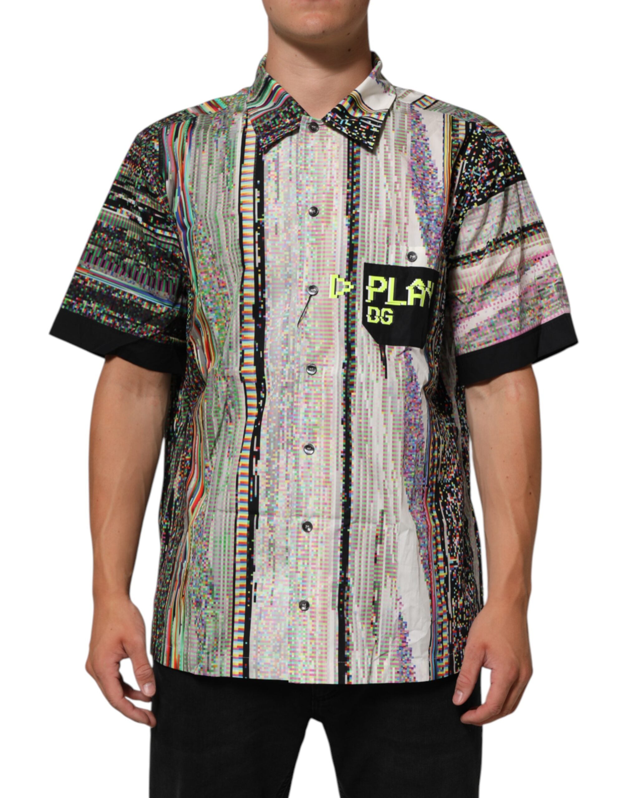 Multicolor Graphic Jacquard Shirt — Multicolor