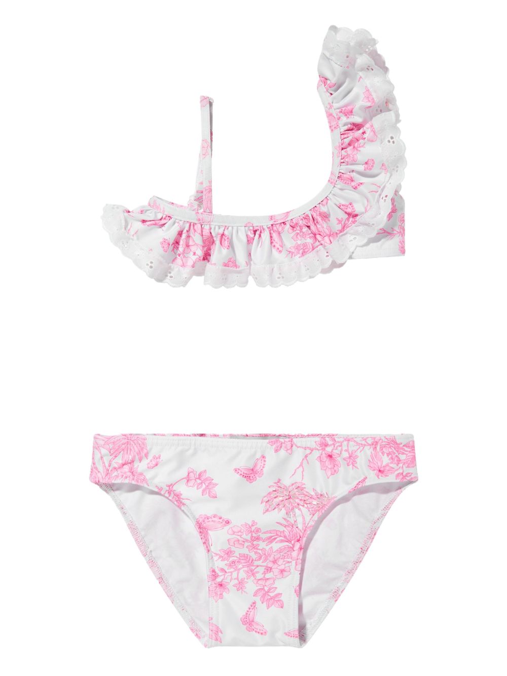 Ruffle-lace bikini - Pink