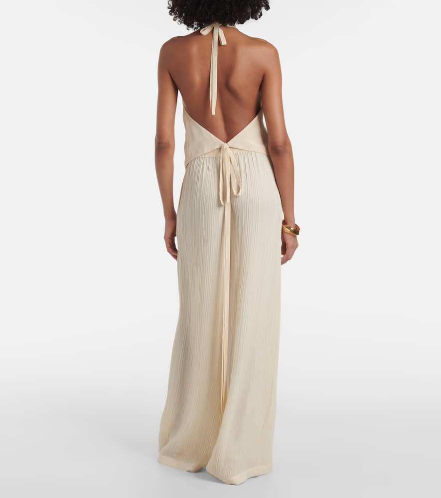 Suez pleated halterneck vest