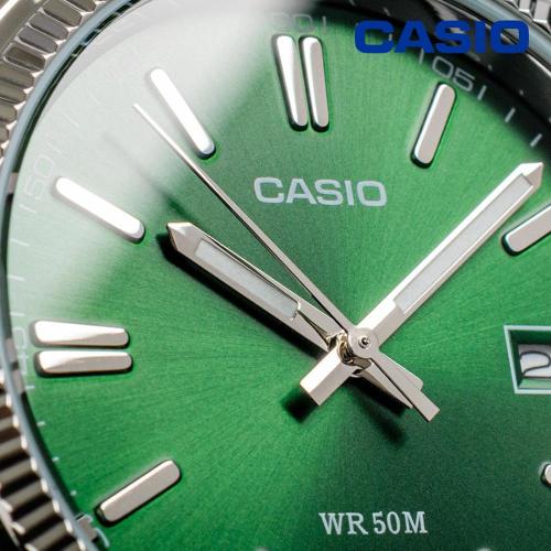 Casio 백화점AS 카시오 빈티지 그린 MTP-1302PD-3AVDF 클래식 데일리 메탈시계 남여공용 손목시계 지코스모 공식수입